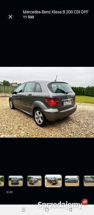 Mercedes B klasa Rok produkcji 2009