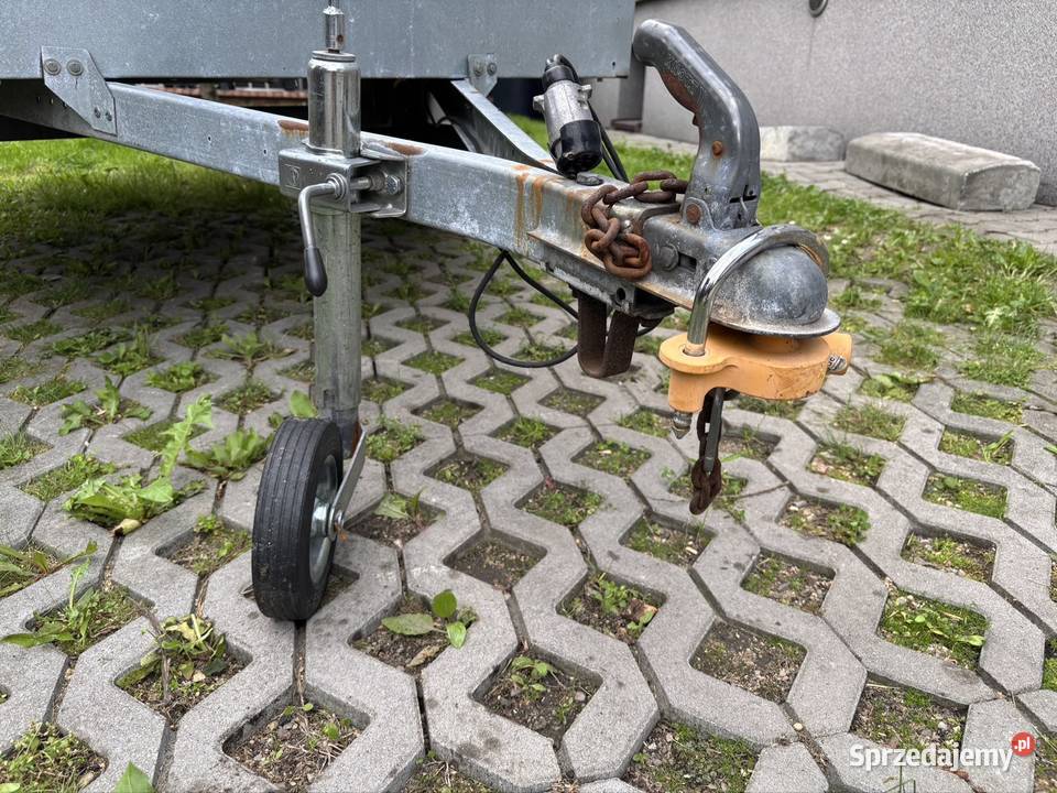 Przyczepka lekka thule baner reklama na kółkach