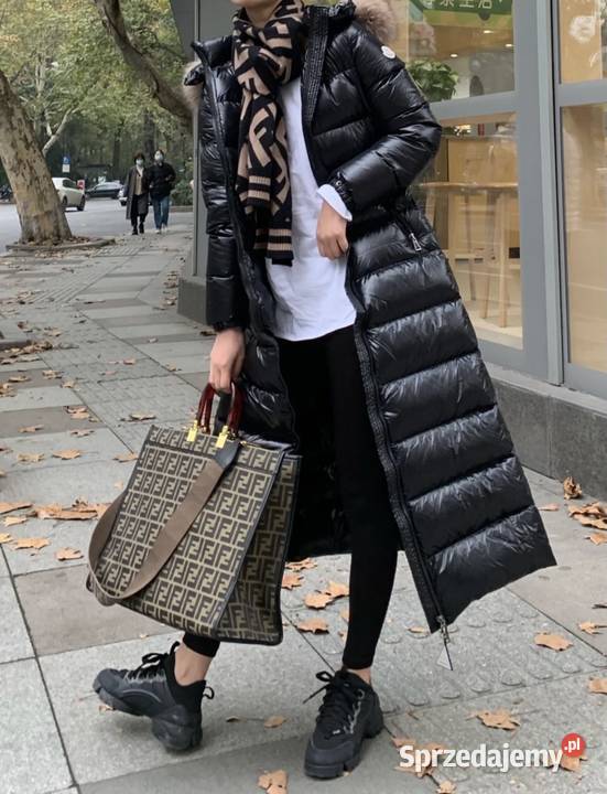 Długi płaszcz puchowy Moncler Kurtki i płaszcze Gdynia