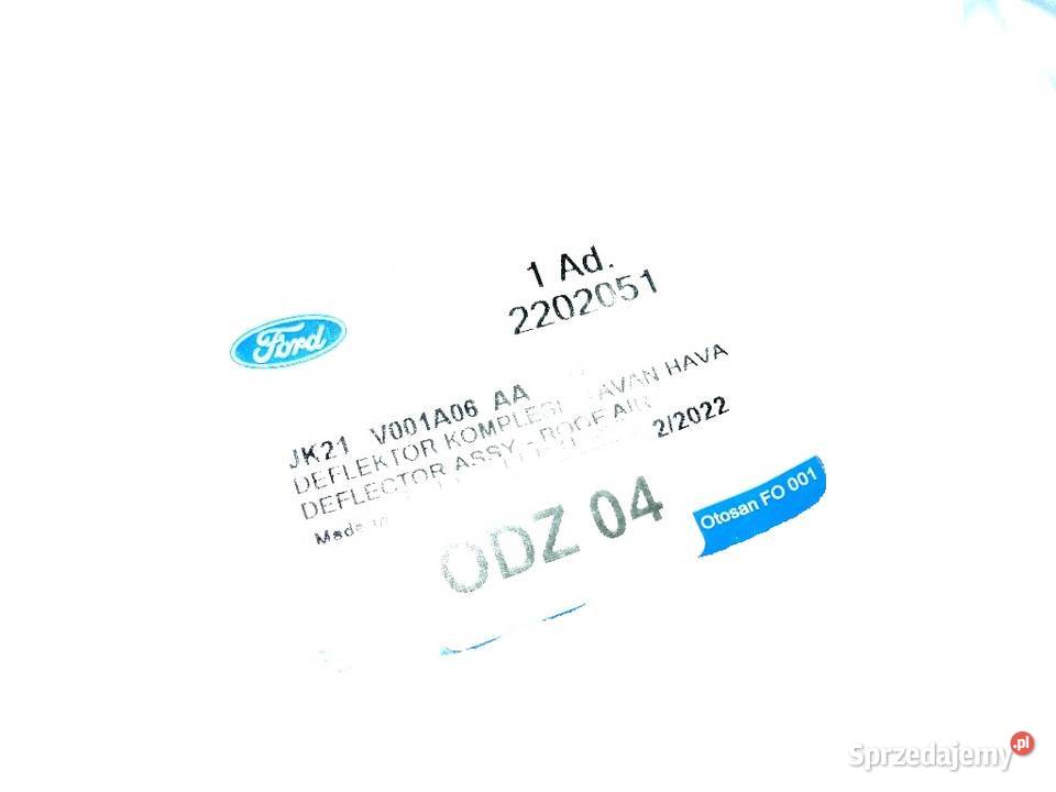 WLOT POWIETRZA DEFLEKTOR OSŁONA FORD CUSTOM 18 Głogów