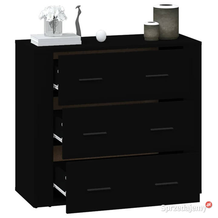 Szafka czarna 80x33x70 materiał drewnopochodny