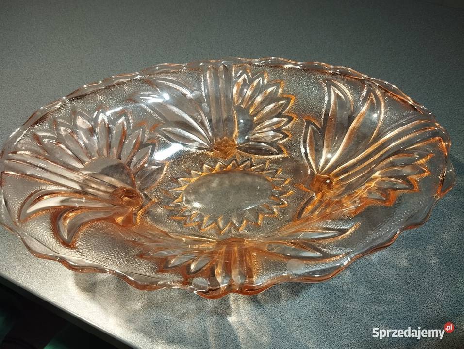 Patera rozalinowa szkło Walther Niemcy