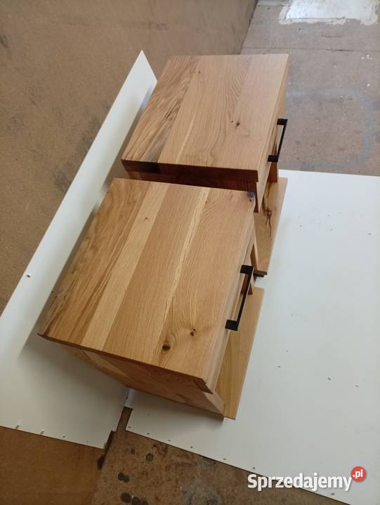 Szafki nocne dębowe Szafki nocne drewniane Loft 58cm Luzino
