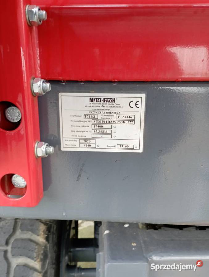 Przyczepa rolnicza MetalFach T7113 Promocja pomorskie Słupsk