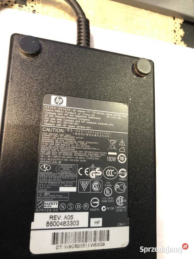 HP Hewlett Packard AC Adapter Model Series zasilacze śląskie Tychy sprzedam