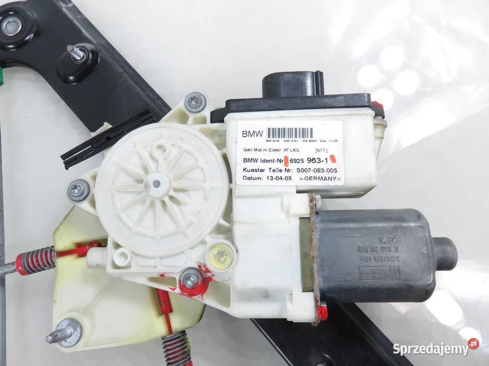 PODNOŚNIK SZYBY LEWY PRZEDNI BMW X3 E83 69259631 Mechanizmy opuszczania szyb