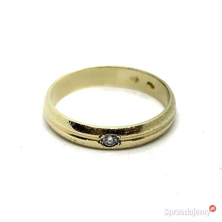Złota Obrączka Próby 585 355g Rozmiar 20 Diament Obrączki