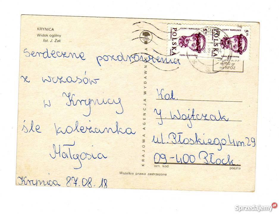 KRYNICA WIDOK OGÓLNY POCZTÓWKA świętokrzyskie Krynki