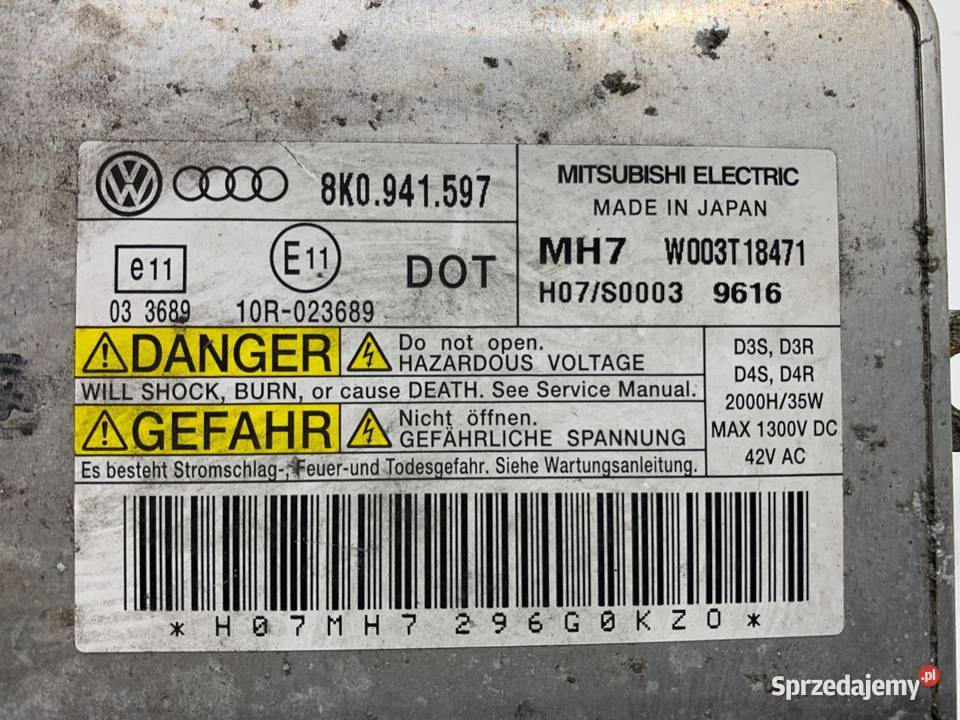 PRZETWORNICA XENON AUDI A4 B8 8K0941597 0715