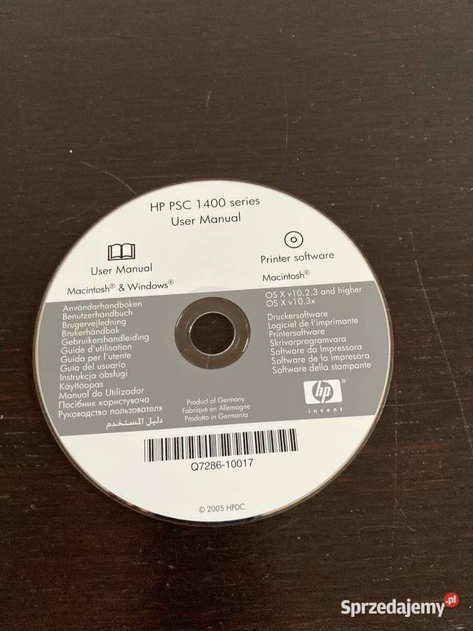 CD HP PSC 1400 series software user manual
