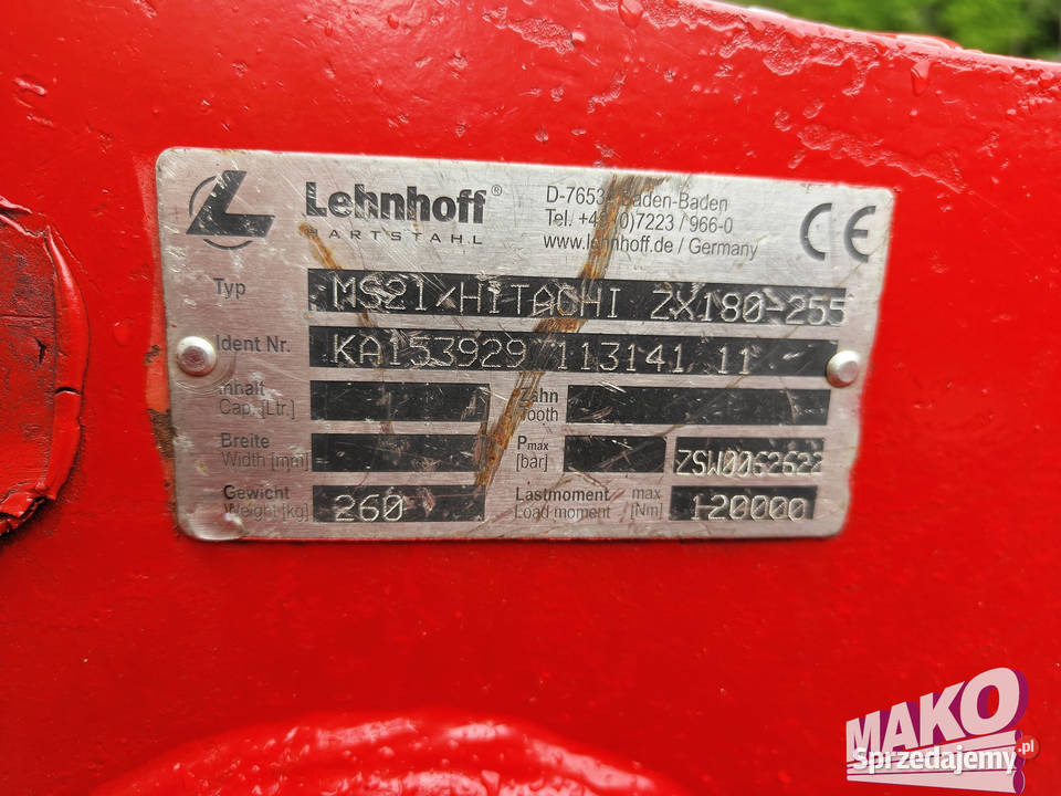 Szybkozłącze mechaniczne Lehnhoff MS21 MS25 sprzedam