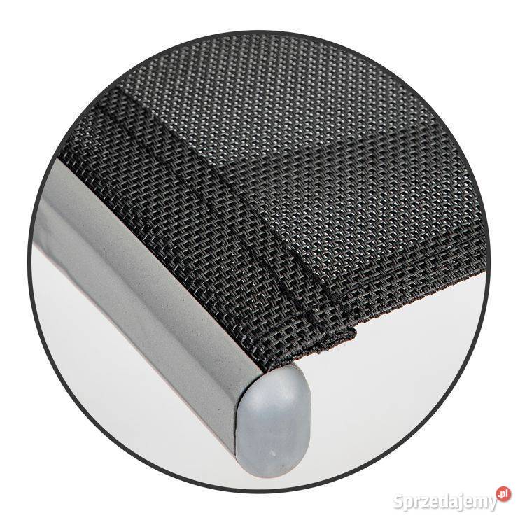 Srebrny komplet mebli ogrodowych stolik szklany Meble ogrodowe