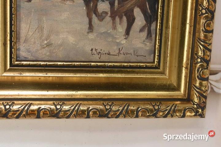 Wojciech Kossak Zwiad Patrol Polski Stary Obraz małopolskie sprzedam