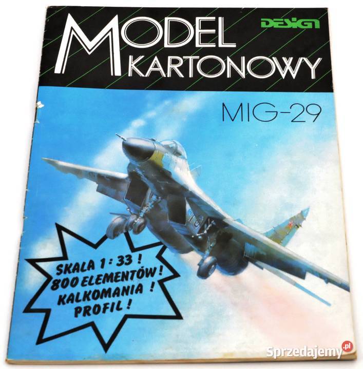 Model kartonowy MIG29 Design Antykwariat śląskie Żarki-Letnisko