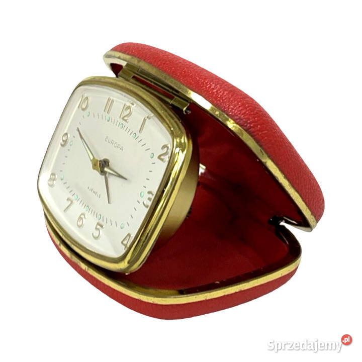 Vintage budzik podróżny EUROPA lata mazowieckie Warszawa