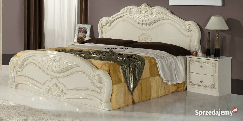 Klasyczna sypialnia beżowozłota z szafą Przemyśl