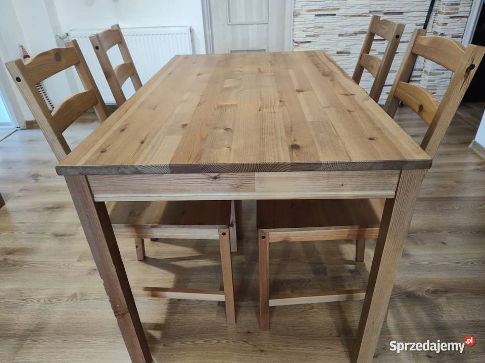 Zestaw stół i 4 krzesła Ikea 74cm Nakło Śląskie