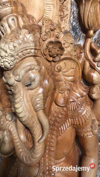 H195 Ganesha Ganpati Ganeśa imponująca rzeźba z zachodniopomorskie Szczecin