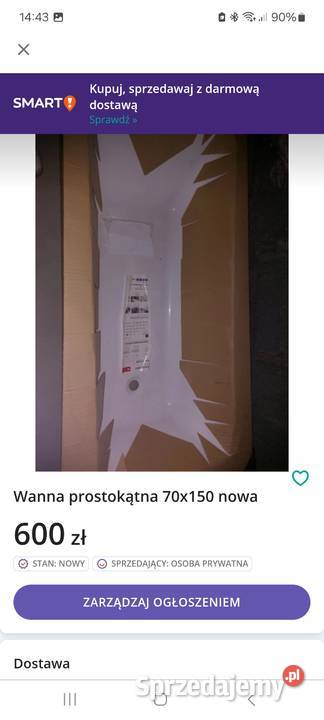 Wana prostokątna 70x150 Dębica