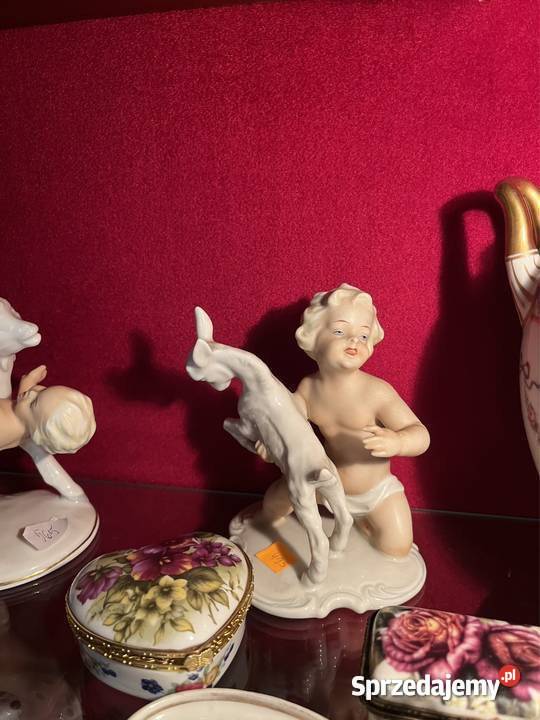 Figurka chłopca z koziołkiem Schaubach Turyngia Gdańsk sprzedam
