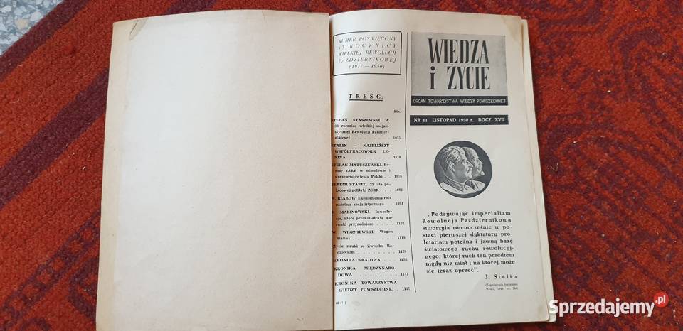 Wiedza i życie 11 1950 poświęcony 33 rocznicy Czasopisma małopolskie