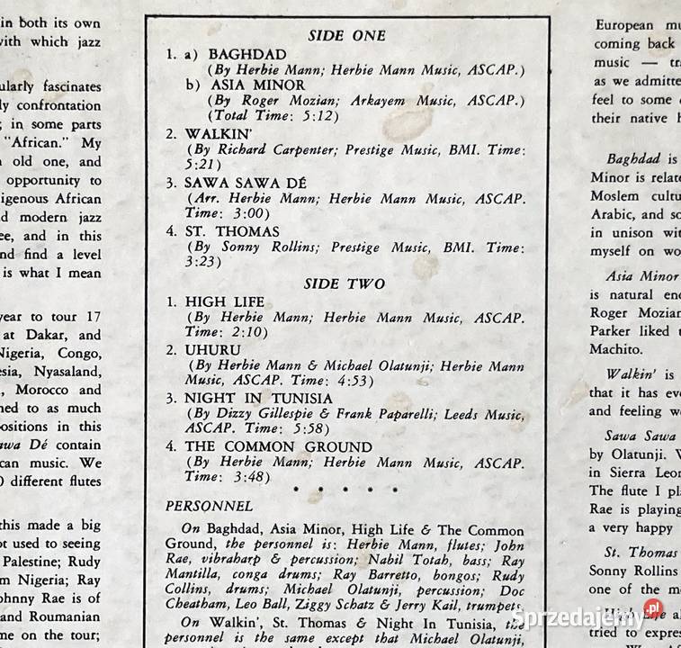 The Herbie Mann AfroJazz Sextet Four Trumpets