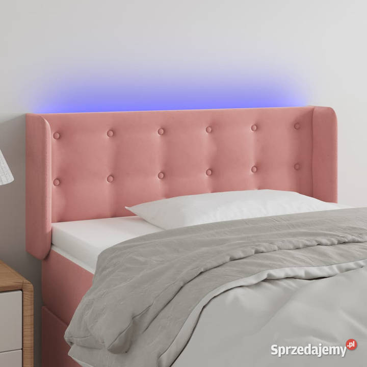 Zagłówek do łóżka z LED różowy 93x16x7888 mazowieckie