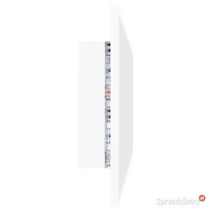 Lustro łazienkowe z LED białe 100x85x37 akryl Warszawa