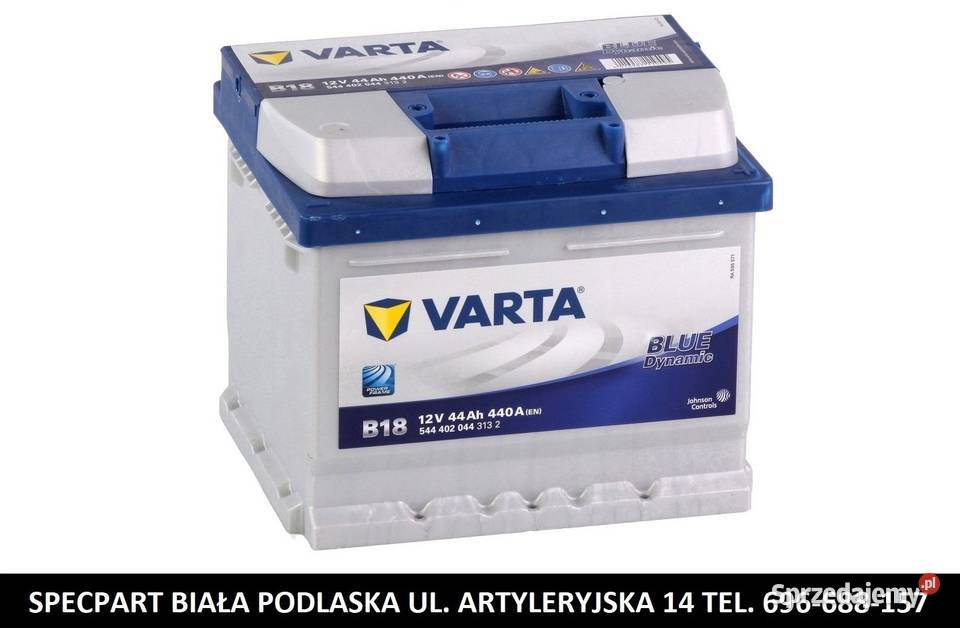 Akumulator VARTA Blue Dynamic B18 44Ah 440A EN osobowe Biała Podlaska