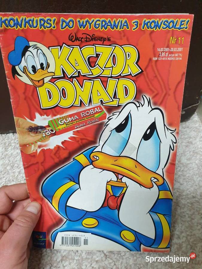 Kaczor Donald zestaw 3 komiksów 2001 dla dzieci