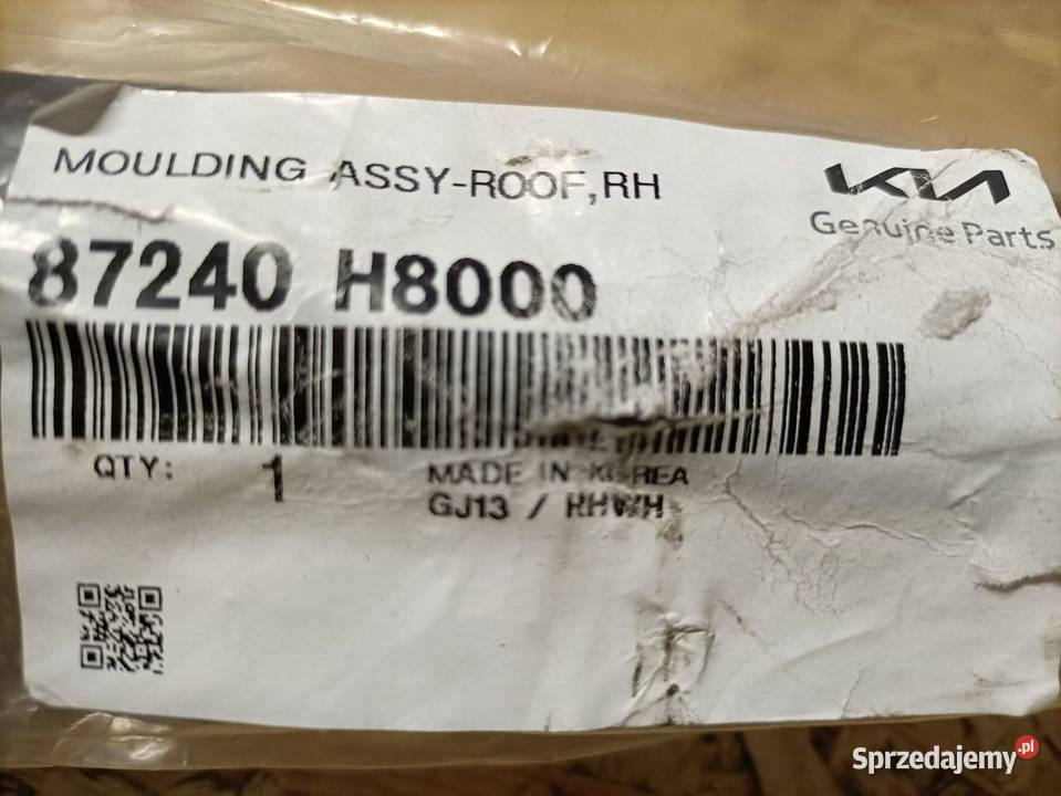 KIA RIO IV 18 LISTWA DACHOWA PRAWA 87240H8000 Listwy i nakładki Pleszew