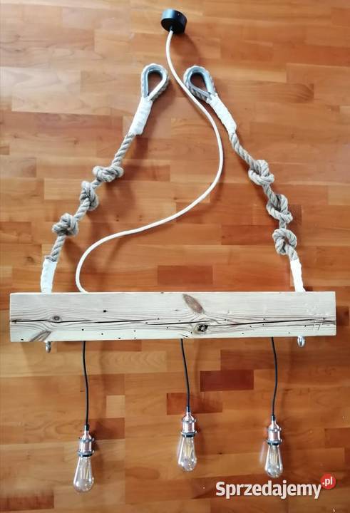 Lampa wisząca na linach regulowanych Styl Wejherowo sprzedam
