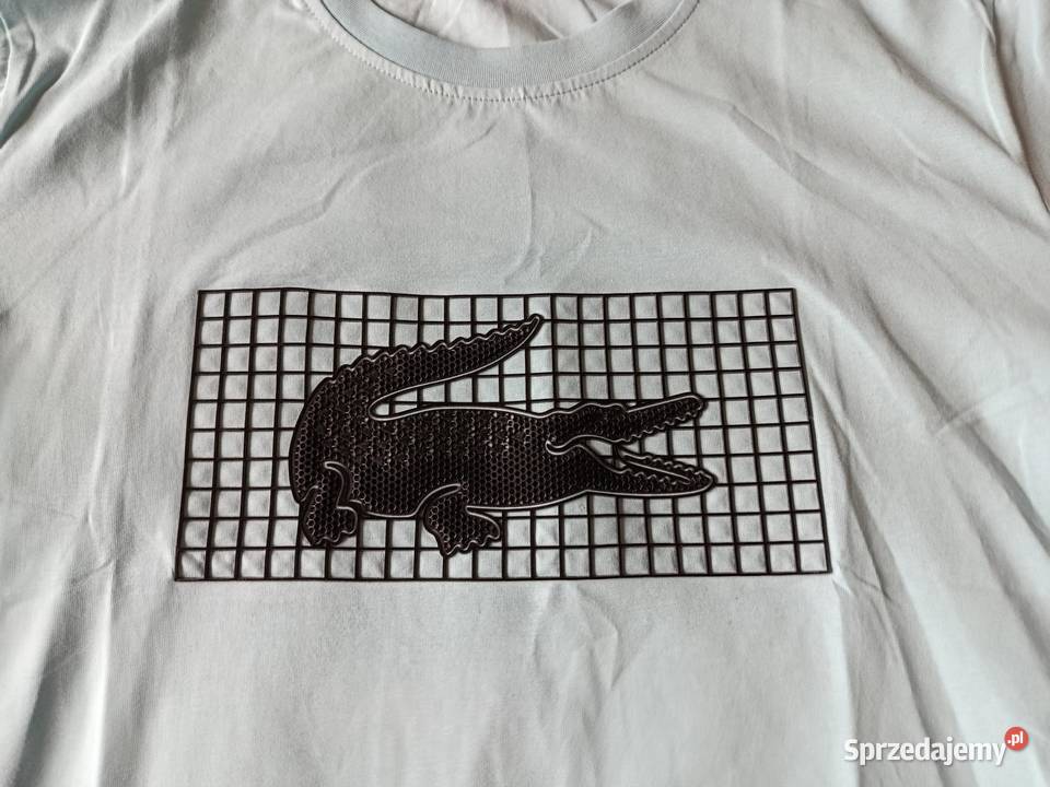 Tshirt męski Lacoste duże logo na środku fajny Lacoste Białystok