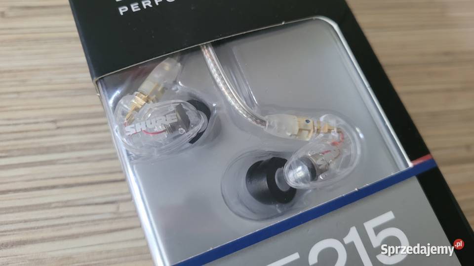 SHURE SE215 CL transparentne słuchawki łódzkie Łódź sprzedam
