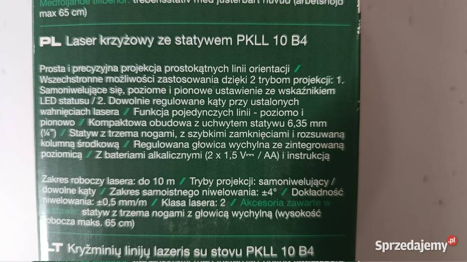 Laser krzyżowy ze statywem PARKSIDE Lasery krzyżowe Lasery krzyżowe Katowice