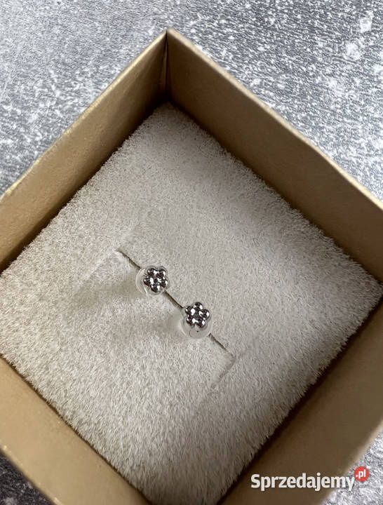 Kolczyki srebrne kwiaty kwiatki podkarpackie Jasło sprzedam