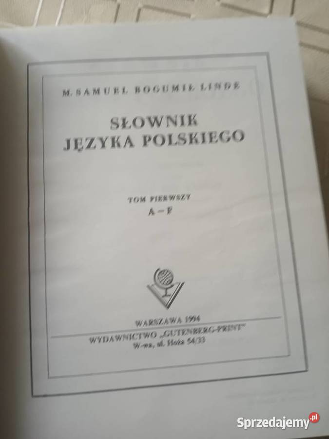 Słownik Języka Polskiego Linde komplet kujawsko-pomorskie