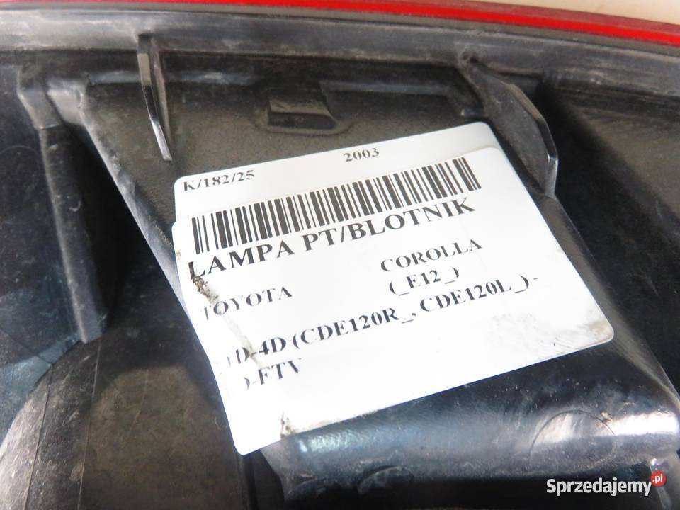 LAMPA PRAWA TYLNA TOYOTA COROLLA E12 Lampy tylne