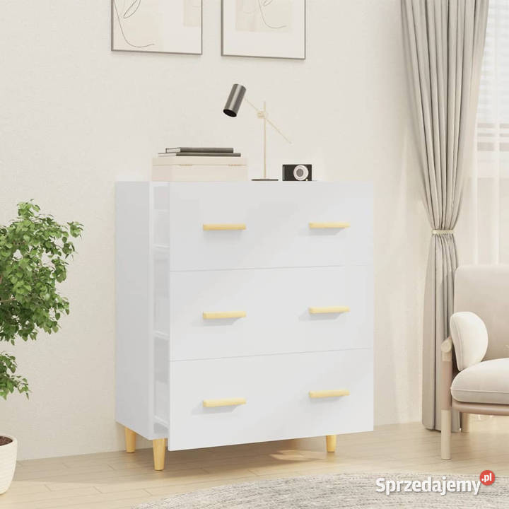 Komoda biała 70x34x90 materiał drewnopochodny