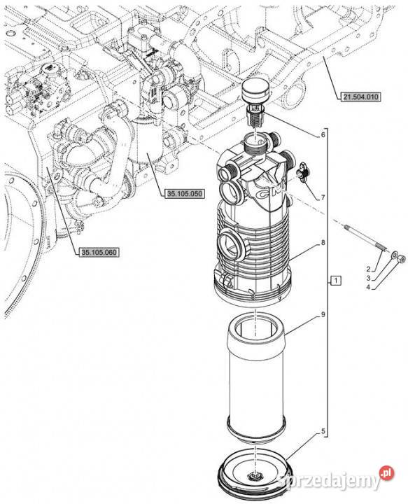 Holland T6090 T6070 Filtr oleju hydr 1945mm x Jastrzębniki sprzedam