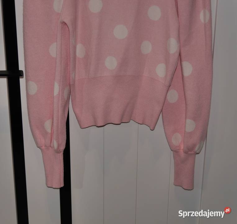 Qed London fajny sweterek bufki 34 XS biały