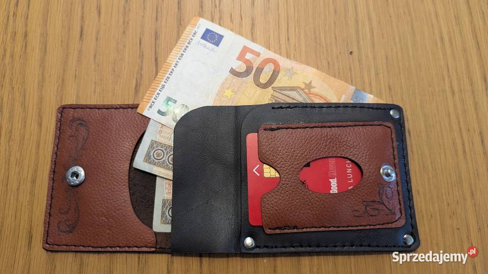 Portfel skórzany w stylu vintage Rękodzieło sprzedam