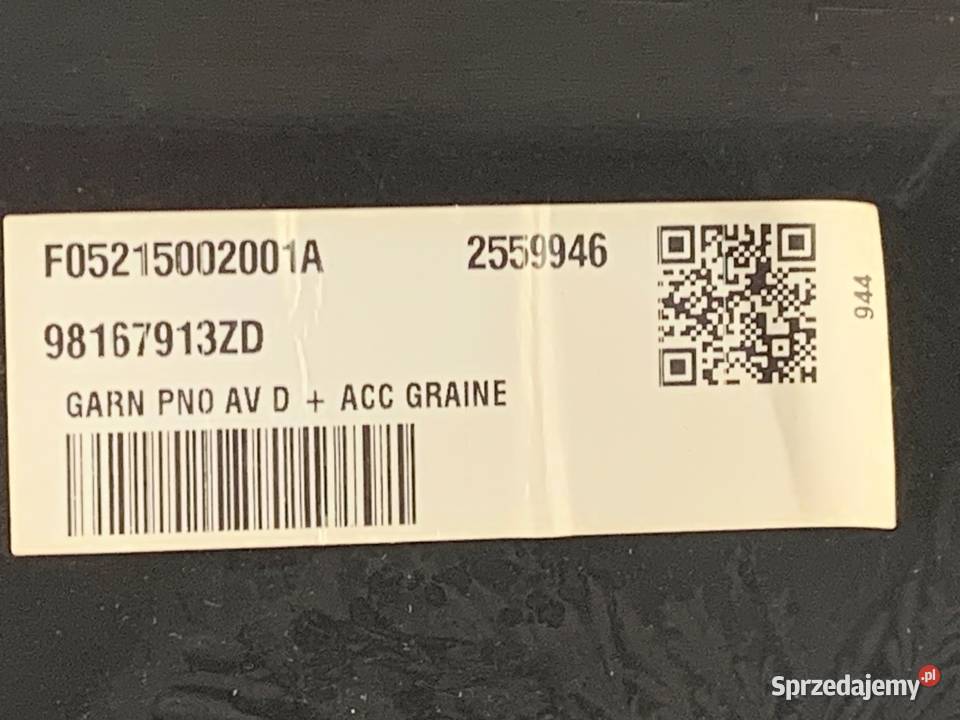 BOCZEK DRZWI PRAWY PRZÓD PEUGEOT PARTNER IV