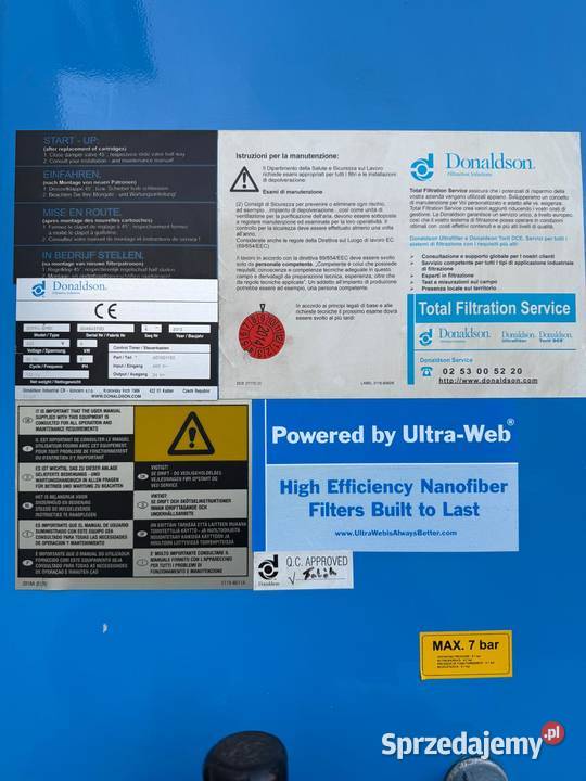 Odciąg pyłu wyciąg dymu spawalniczego Donaldson sprzedam