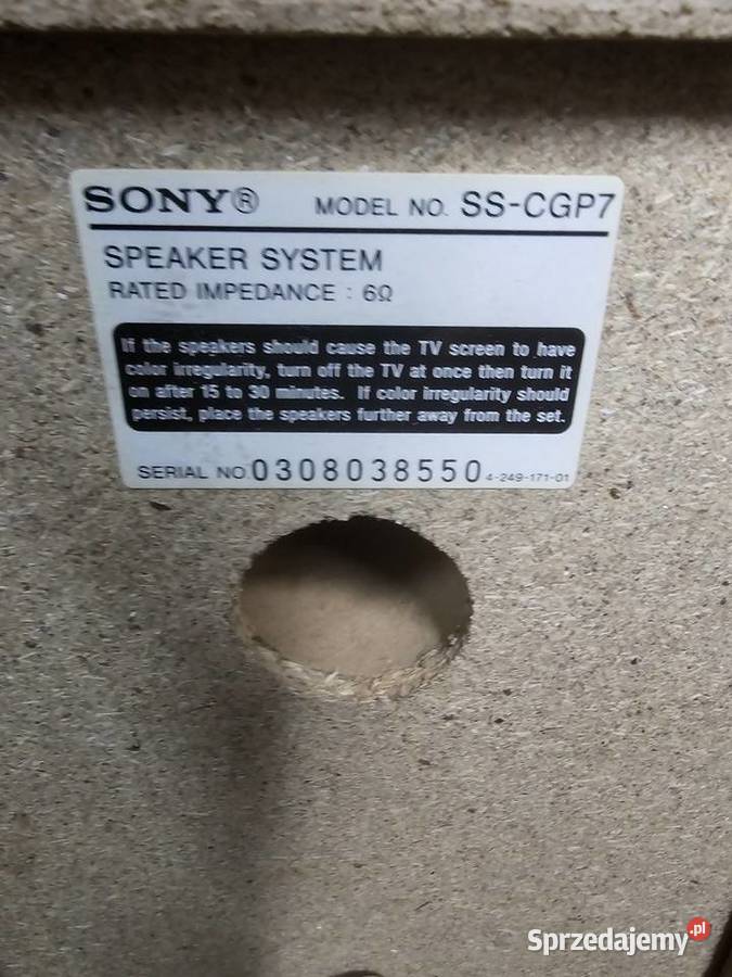 Kolumny głośnikowe Sony SSCGP7 sprawne wysyłka Kraków