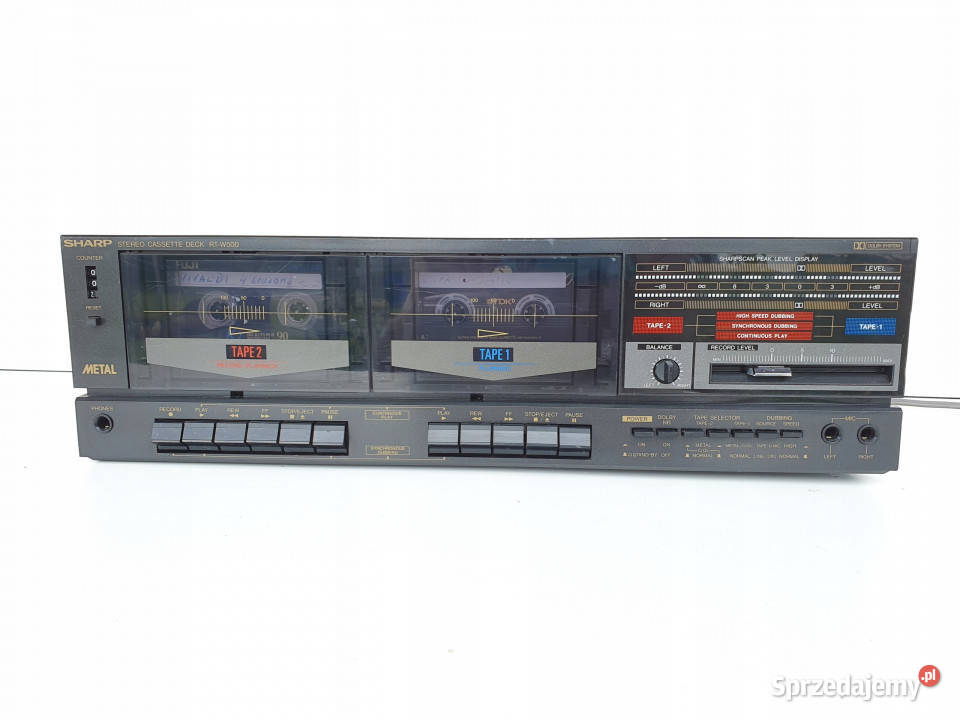 sharp RT W500 Stereo Cassette Deck magnetofon Międzychód