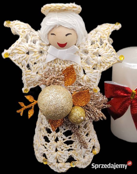 Świąteczny zestaw ręcznie wykonanyAniołek z inny kolor Dom i Ogród Krzywaczka