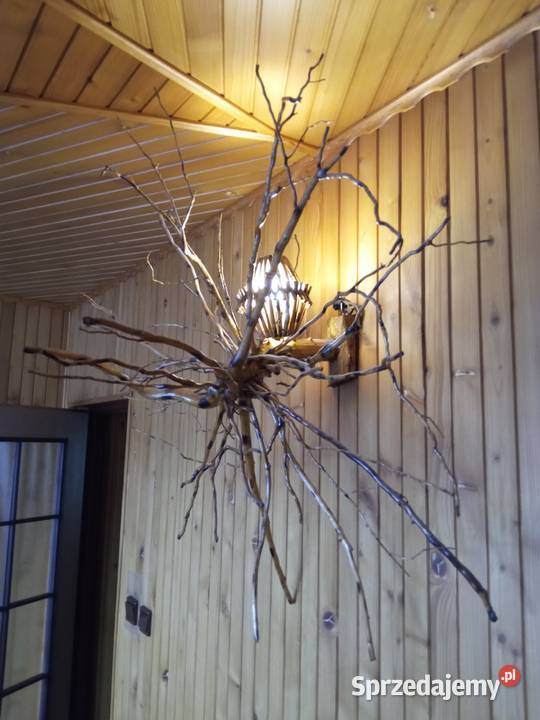 Lampa Żyrandol Sufitowy Ścienny Korzeń Drzewa Siedlce