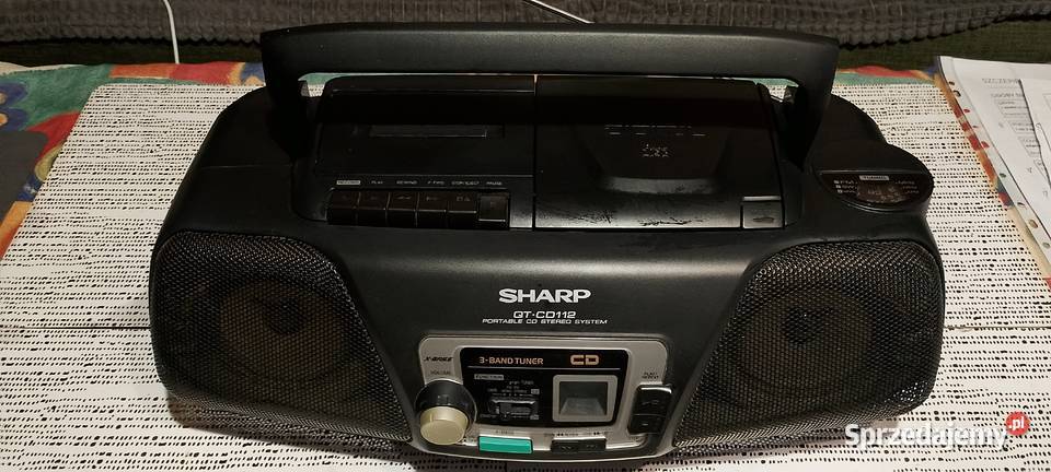 Sharp QTCD112H boombox CD kaseta radio stan Wąbrzeźno sprzedam