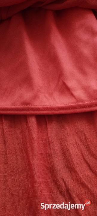 Sukienka czerwona efektowna długa letnia z USA